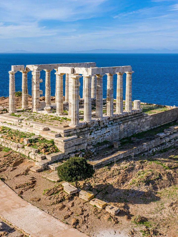 Le temple de Poséidon, au cap Sounion